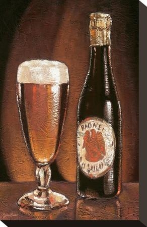 Cheve chela cerveza copa botella espumosa deliciosa obra pintura cuadro arte