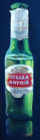 Cheve chela cerveza botella stella artois amo a Stella quien quiera que sea arte pintura cuadro arte