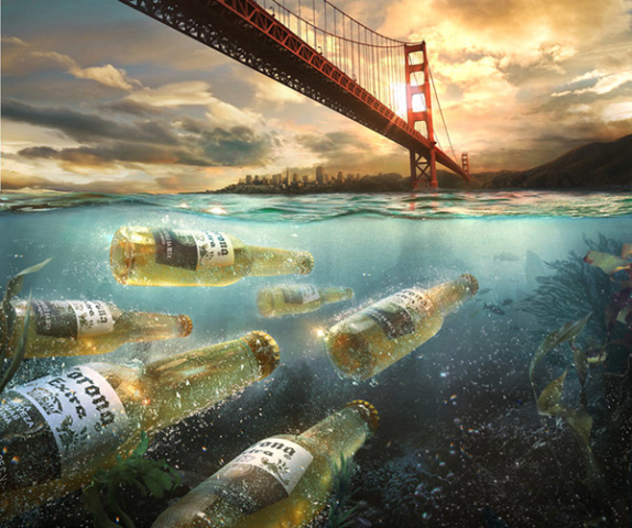 Cheves chelas cervezas cheve chela cerveza San Francisco puente colgante mar agua transporte frescas corona extra modelo en méxico y el mundo la cerveza es obra pintura cuadro arte