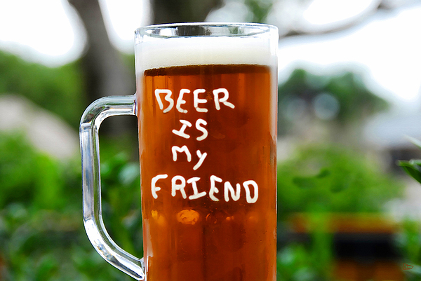 La cerveza es mi amiga recordatorio amigable pintada tarro cheve chela consejo dogma