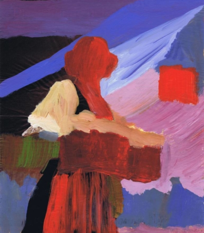 Cheve chela cerveza tarro mesera octubre festival colores colorido sin rostro silueta tarros cerveza récord massbier obra pintura cuadro arte