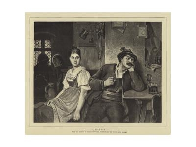 Cheve chela cerveza bar cantina tugurio pesar tristeza desesperanza desesperación sombrero bigote mujer obra pintura cuadro arte