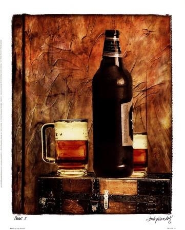 Cheve chela cerveza botella tarro espumoso baúl pintura cuadro obra arte