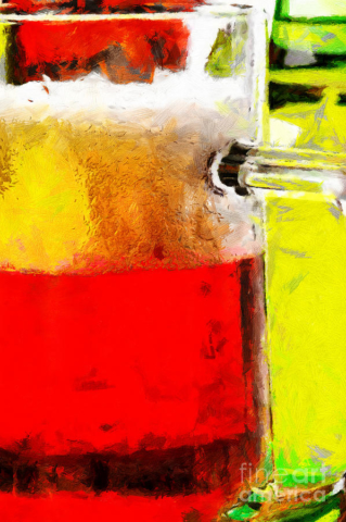 Cheve chela cerveza tarro espuma filtro obra pintura arte foto fotografía color