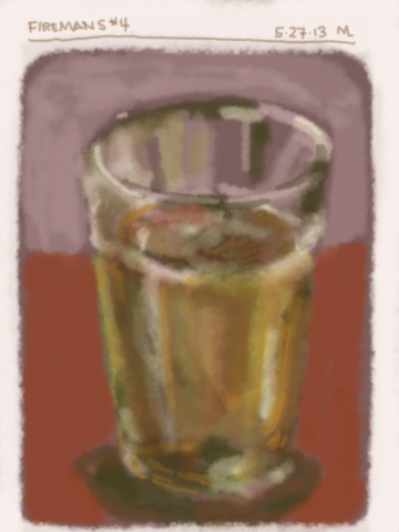 Cheve chela cerveza vaso dibujo arte obra pintura cuadro borroso