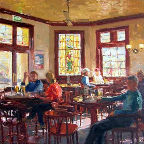 Restaurante pintura arte bar pub cantina colorido color hotel cerveza