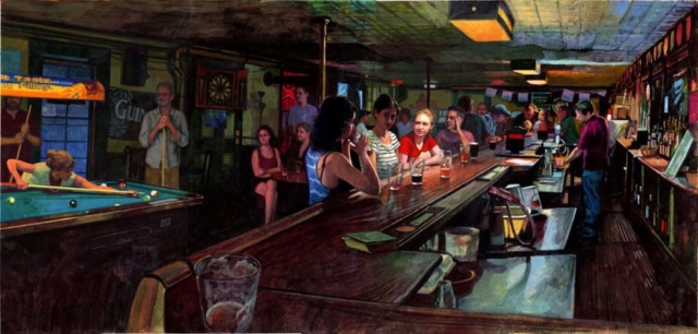 Bar billar cantina pub cerveza cheve chela vaso mujeres juego dardos